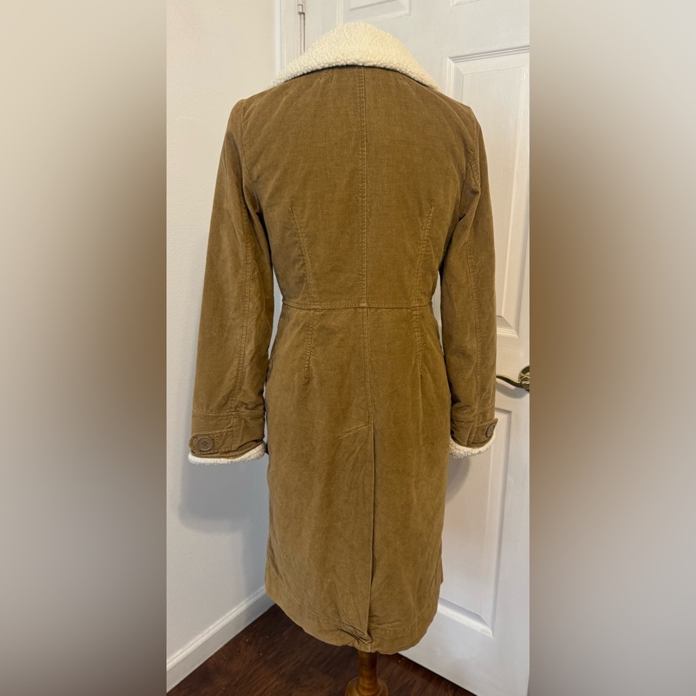 American Eagle Outfitters Brown Trench Coat with Cream Accents - Picture 2 of 13